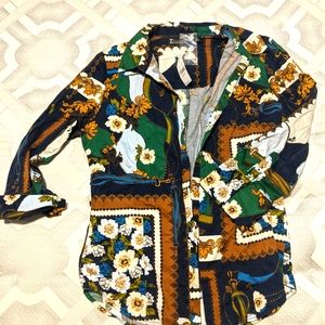 3/4 sleeve button down top NWT